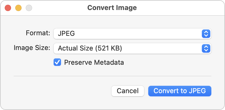 Convert Image Formats Directly in the Finder