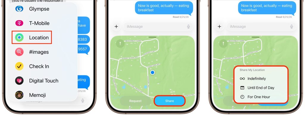 Share Your Location Temporarily While Traveling